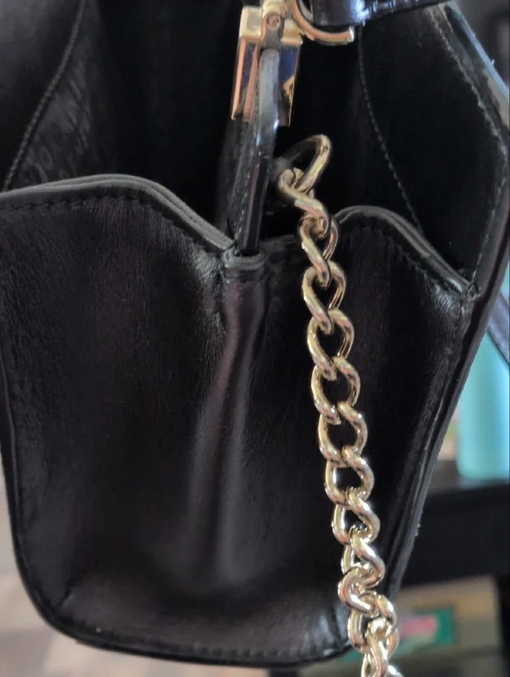 kate spade Black Glitter Top-Handle Satchel with Purple Sparkle